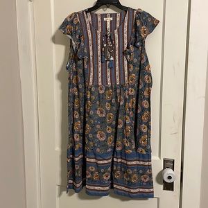 New With Tags Matilda Jane XL Sundress Blue Floral